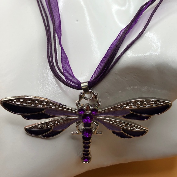 Jewelry - Vintage Enamel Draggonfly Multilayer Necklace Chain